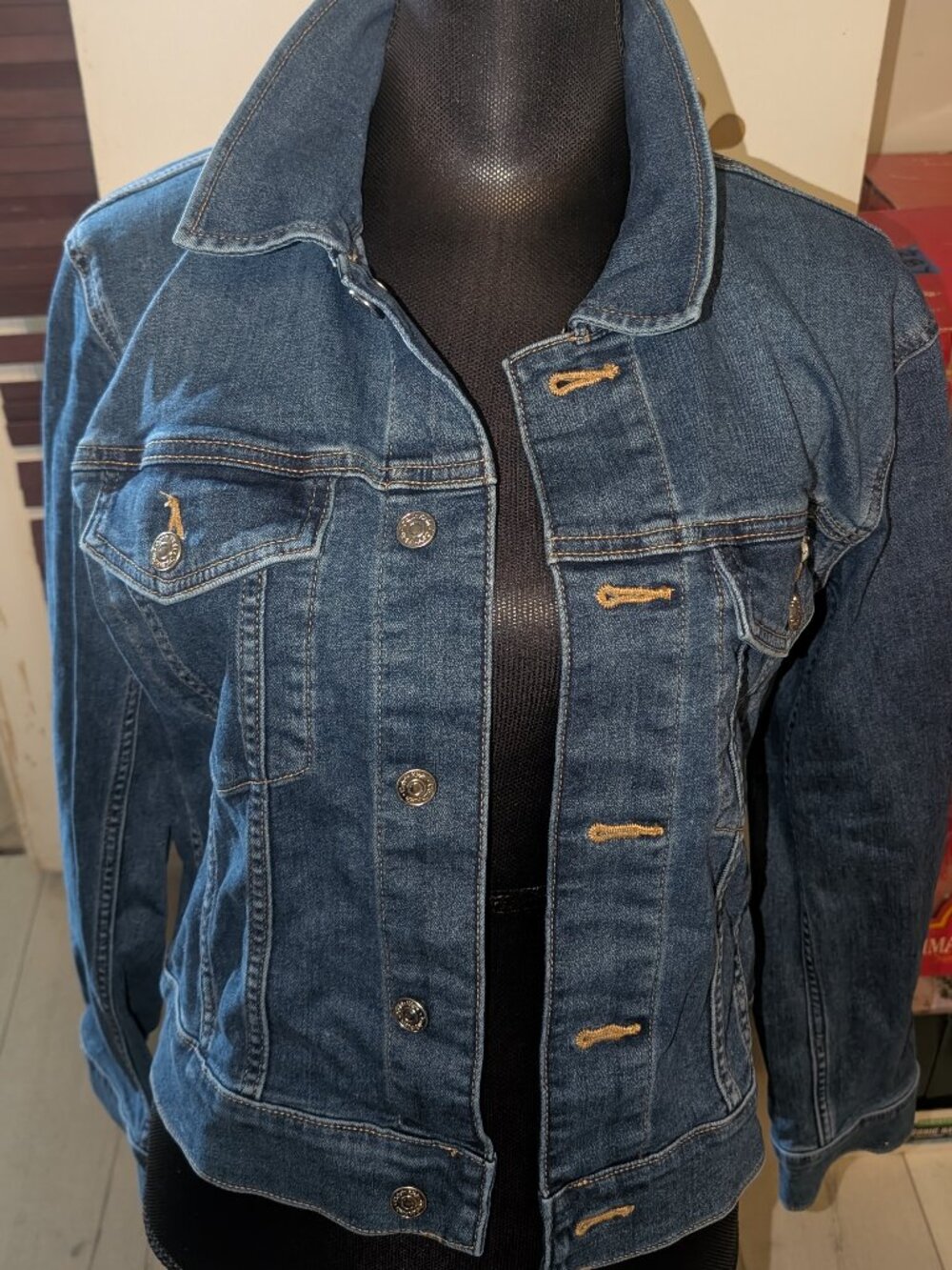 Womens CK Calvin Klein Denim Jean Jacket Size M - Picture 1 of 4